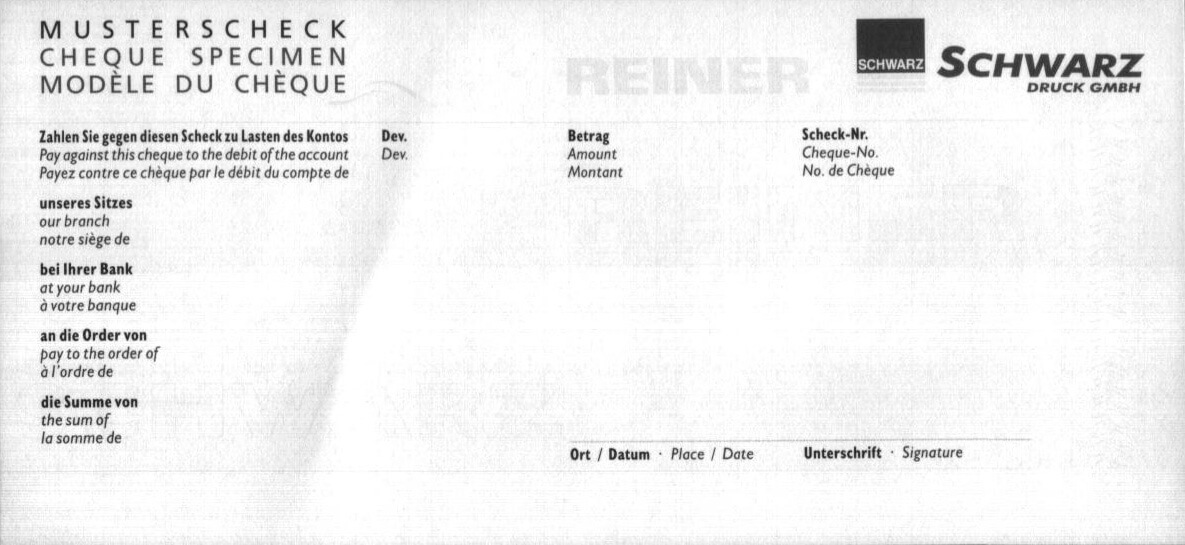 REINER RS 900 - Anwendungsbeispiel: Abdrucke auf Papier, Beleg