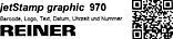 REINER jetStamp 970 - sample prints: text with QR code