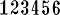 REINER Numeroteur BK6 - Abdruckbeispiel: Zahlen 