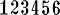 REINER Automatic Numbering Machine B6K - sample print: number