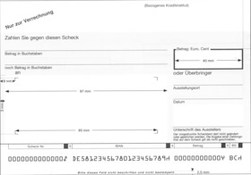 REINER Konstantendrucker - Anwendungsbeispiel: SEPA Scheck