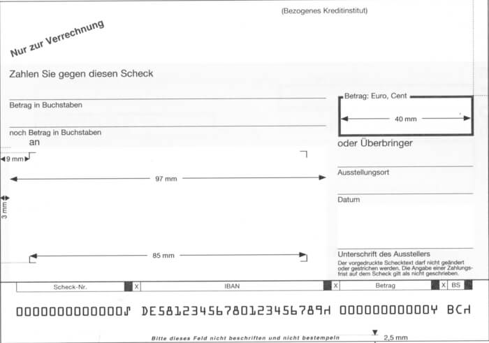 REINER Konstantendrucker - application example: SEPA check