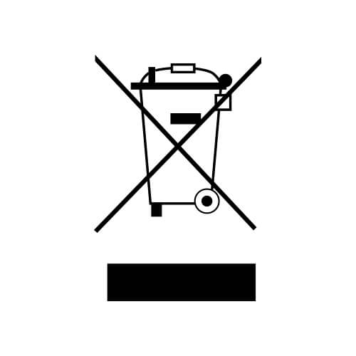 smudge-resistant imprint of WEEE - symbol