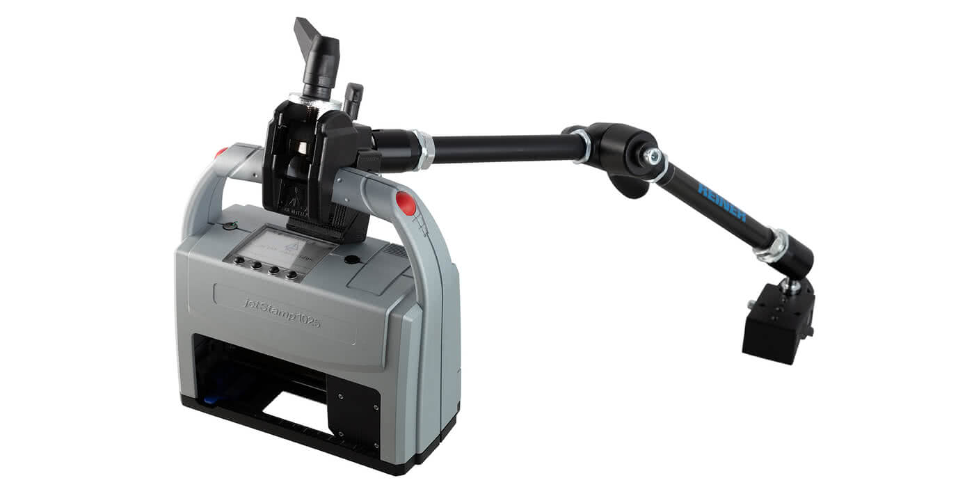 Swivelling device holder: New accessories for REINER jetStamp marking devices