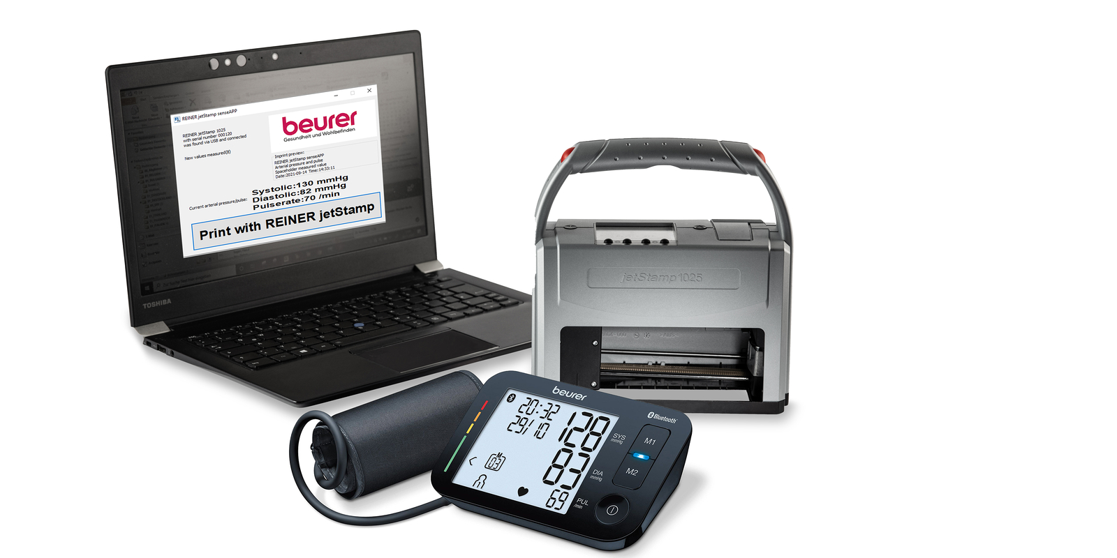 Upper arm blood pressure monitor: Additional accessories for the jetStamp 1025