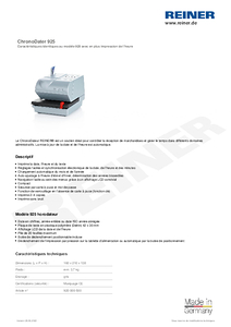 Fiche technique du produit ChronoDater 925 fr00