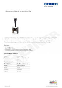 Fiche technique du produit N53a fr00