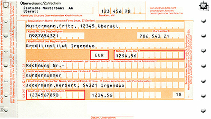 REINER Personalisierungsgerät 357 - application example: transfer