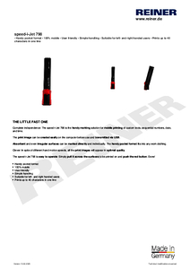 Product datasheet speed i Jet 798 en00