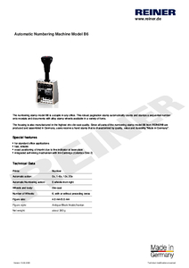 Product datasheet B6 en00