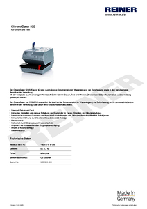 Produktdatenblatt ChronoDater 920 de00