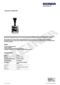 Produktdatenblatt B6 de00