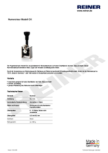 Produktdatenblatt CK de00