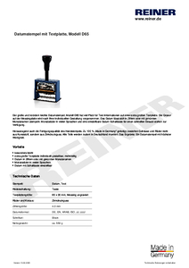 Produktdatenblatt D65 de00