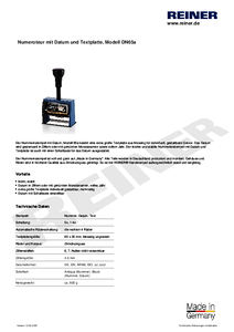Produktdatenblatt DN65a de00
