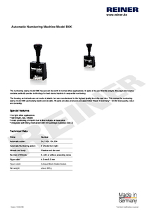 Product datasheet B6K en00