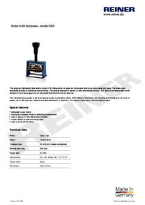 Product datasheet D65 en00