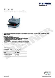 Ficha t C3 A9cnica del producto ChronoDater 925 es00