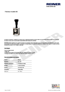 Fiche technique du produit B2 fr00