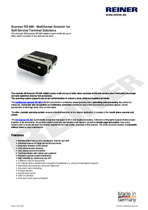Product datasheet RS 980 en00