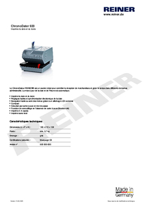 Fiche technique du produit ChronoDater 920 fr00