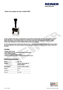 Fiche technique du produit D53V fr00