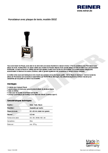 Fiche technique du produit D53Z fr00