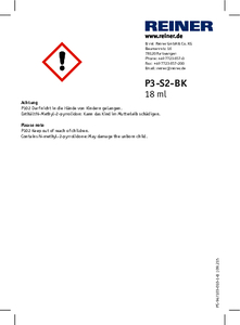 REINER Begleitblatt Druckpatrone P3 S2 BK00