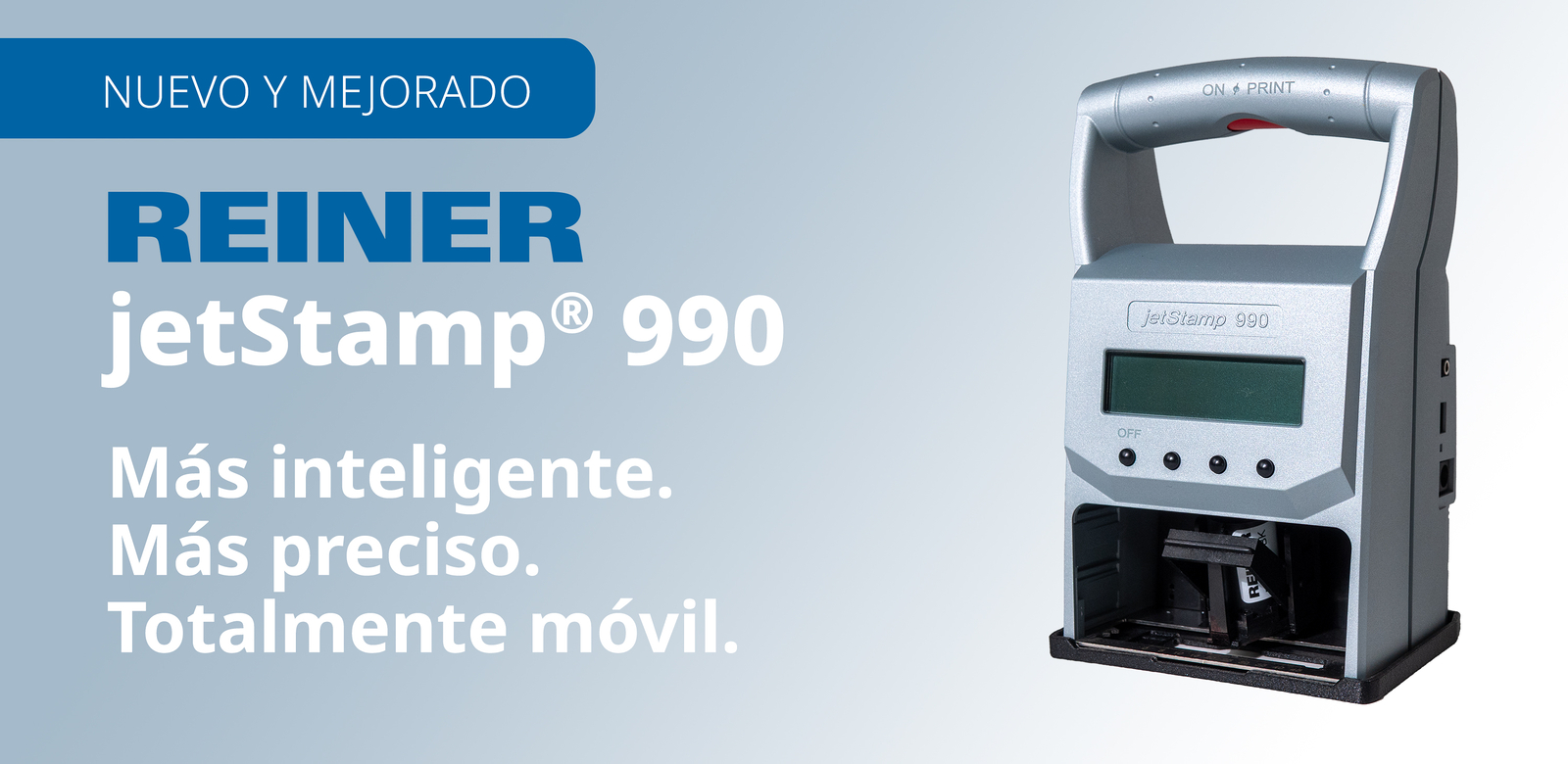 REINER Kennzeichnung jetStamp990 Hero Banner ES