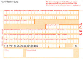 REINER Konstantendrucker - Anwendungsbeispiel: SEPA Ueberweisung